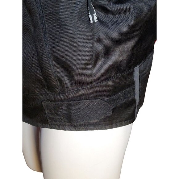 MILANO Sport Womens Jacket Motorcycle Medium Black Red Padded Detachable Liner - Picture 10 of 16